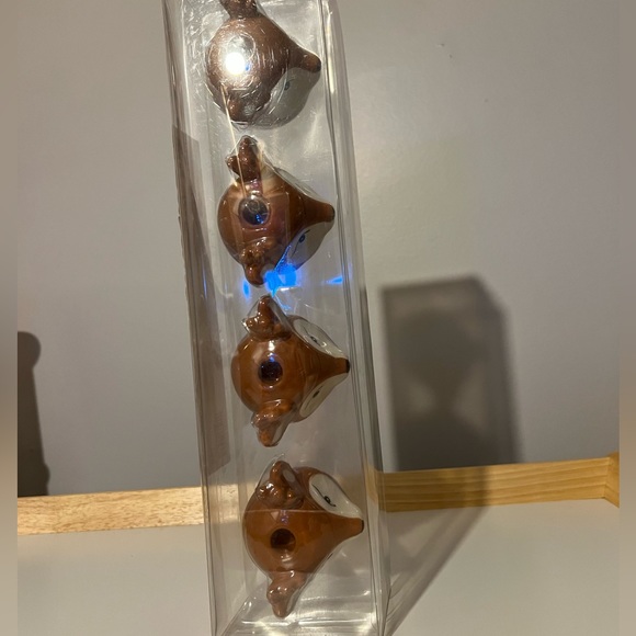 Set of 4 Reindeer Taper Candle Holders H for Happy - Picture 4 of 10